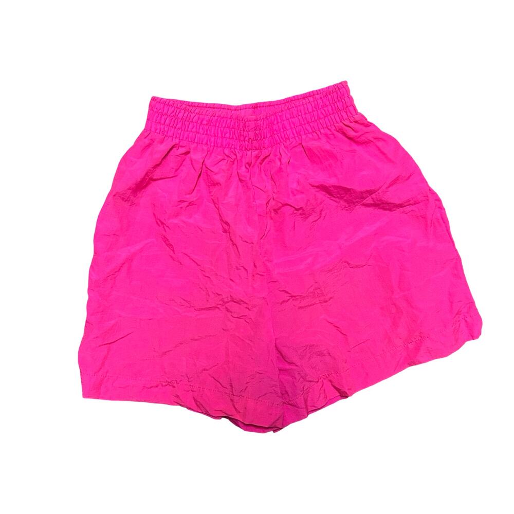 Vintage Hot Pink Shorts Sz Small Nylon Sporty Dopamine Running Athletic